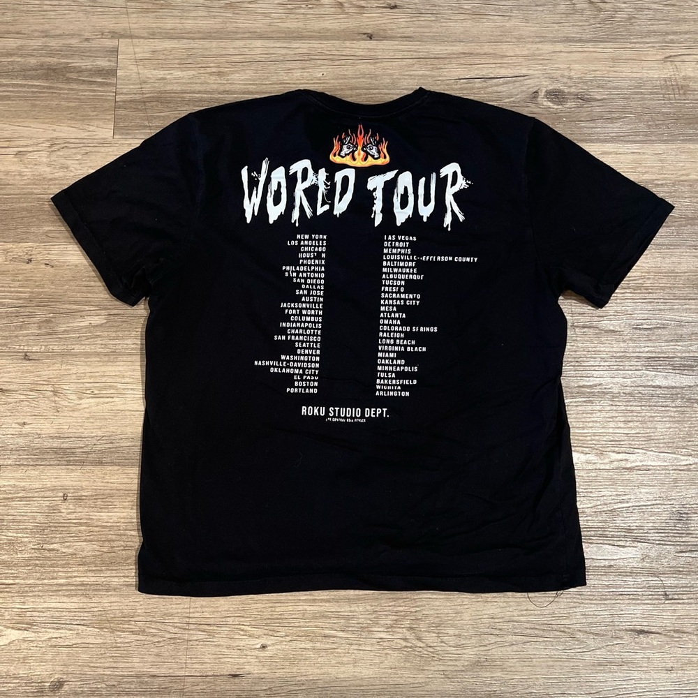 ROKU STUDIO (WHITE “WORLD TOUR T-SHIRT) SIZE 2XL
